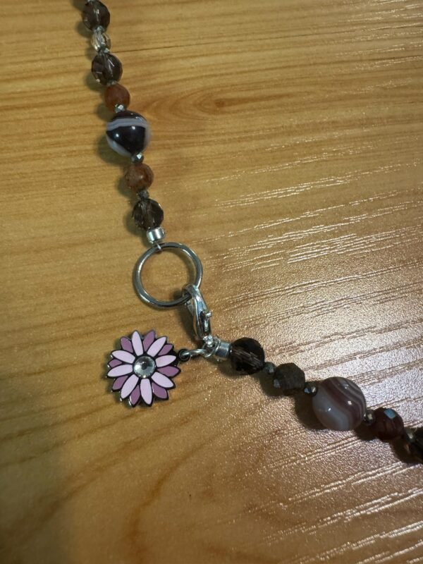 Smoky Quartz, Banded Agate and Natural Citrine Necklace – Grounding, Balance & Positivity - Image 5