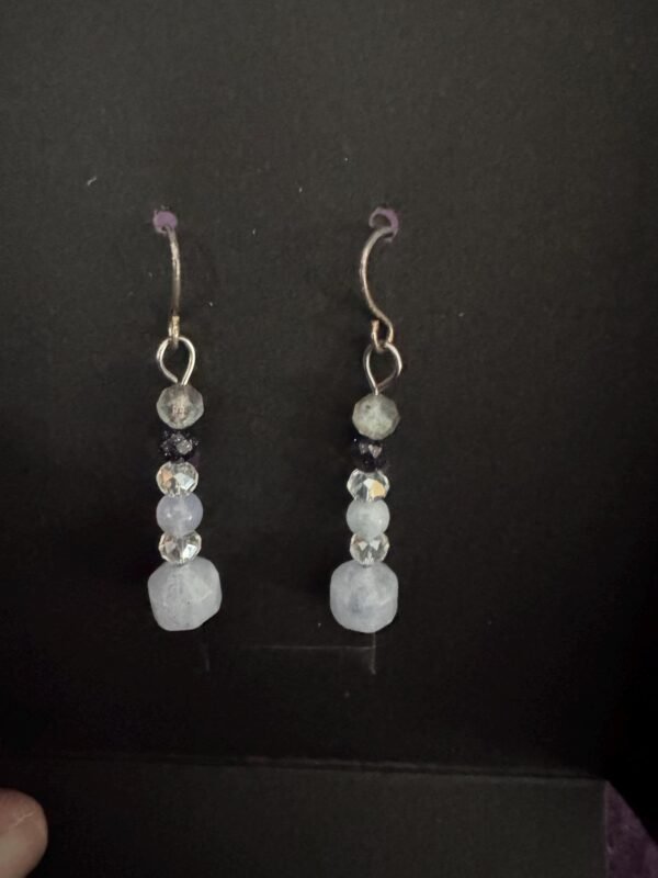 Blue Chalcedony and Labradorite Necklace Set – Serenity, Intuition & Inner Peace - Image 3