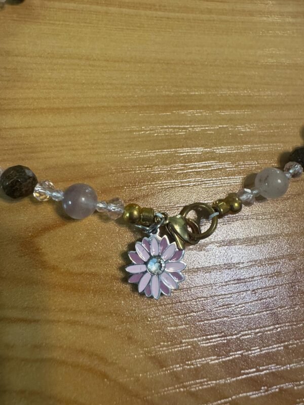 Brown Banded Agate | Handmade Earthy Gemstone Jewelry | Root Chakra Stability Necklace with Metal Accents - Image 4